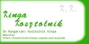 kinga kosztolnik business card